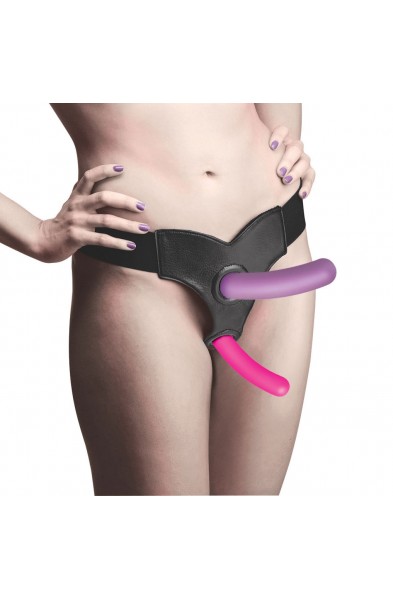 Triple Peg 28x Vibrating Silicone Dildo Set With Remote