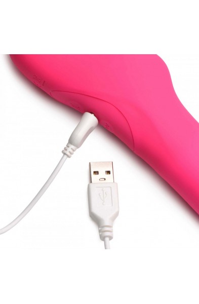 Mighty-Thrust Thrusting and Vibrating Strapless  Strap-on With Remote  - Pink