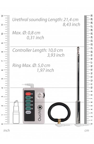E-Stimulation Urethral Sounding Set - Silver