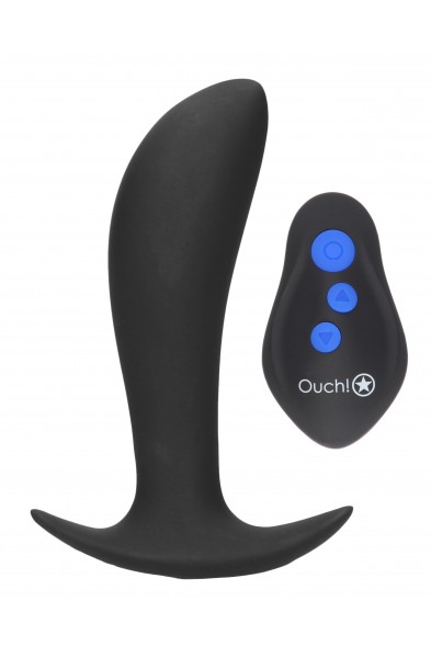 E-Stimulation and Vibration Butt Plug With Wireless Remote Control - Black