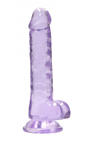 7 Inch Realistic Dildo With Balls - Purple