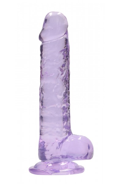 7 Inch Realistic Dildo With Balls - Purple