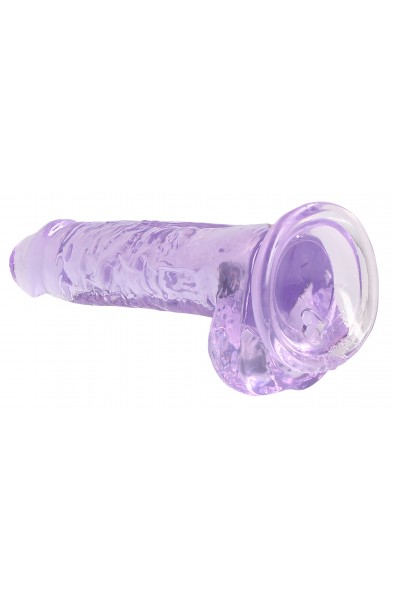 7 Inch Realistic Dildo With Balls - Purple