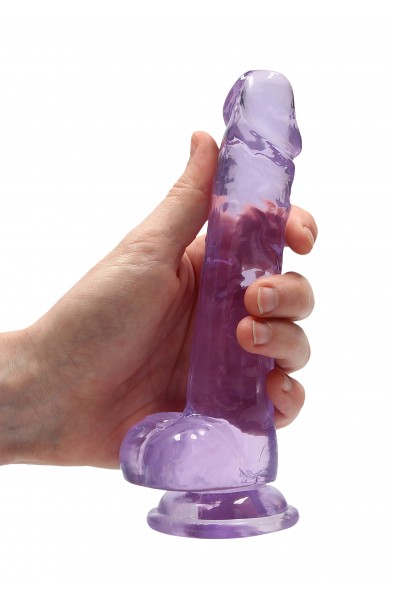 7 Inch Realistic Dildo With Balls - Purple
