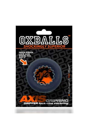 Axis - Rib Griphold Cockring - Black Ice