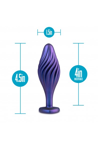 Anal Adventures Matrix - Swirling Bling Plug -  Sapphire