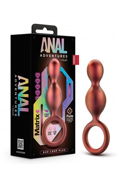 Anal Adventures Matrix - Duo Loop Plug - Copper