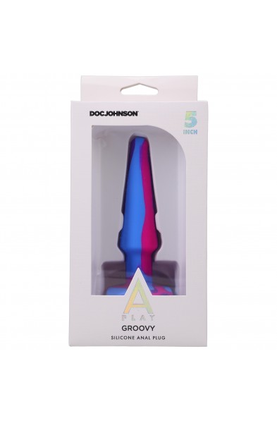 A-Play Groovy Silicone Anal Plug 5 Inch - Berry