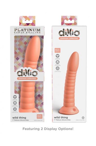 Dillio Platinum - Wild Thing 7 Inch Dildo - Peach