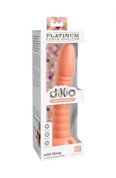 Dillio Platinum - Wild Thing 7 Inch Dildo - Peach