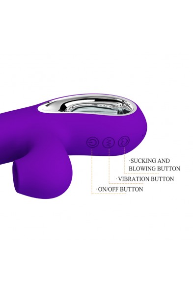 Pretty Love Jersey Sucking and Vibrating Rabbit -  Purple