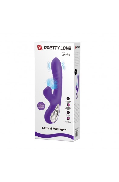 Pretty Love Jersey Sucking and Vibrating Rabbit -  Purple