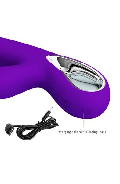 Pretty Love Jersey Sucking and Vibrating Rabbit -  Purple