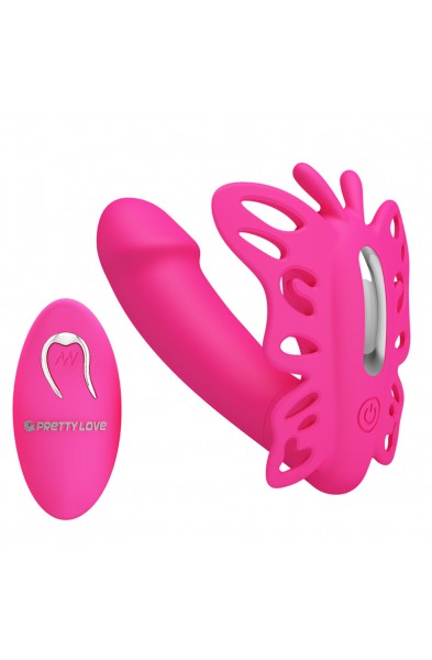 Pretty Love Katherine Wearable Butterfly Vibrator  - Fuchsia