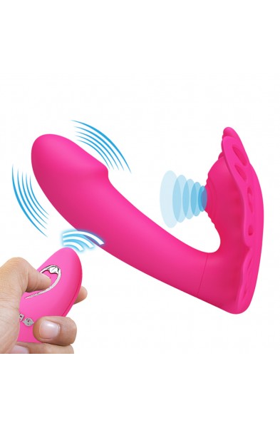 Pretty Love Katherine Wearable Butterfly Vibrator  - Fuchsia