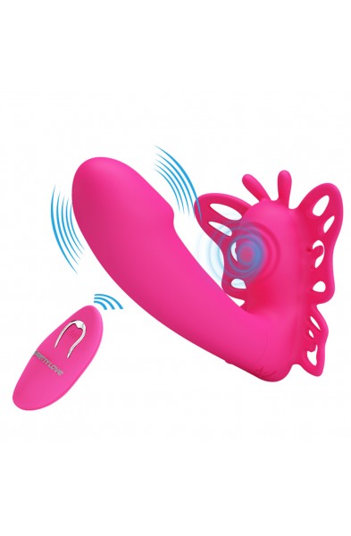 Pretty Love Katherine Wearable Butterfly Vibrator  - Fuchsia
