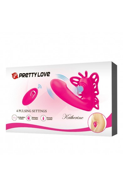 Pretty Love Katherine Wearable Butterfly Vibrator  - Fuchsia
