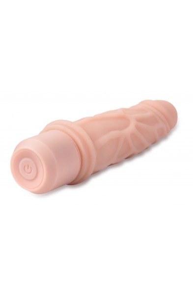 Dr. Skin Silicone - Dr. Robert - 7 Inch Vibrating  Dildo -Beige