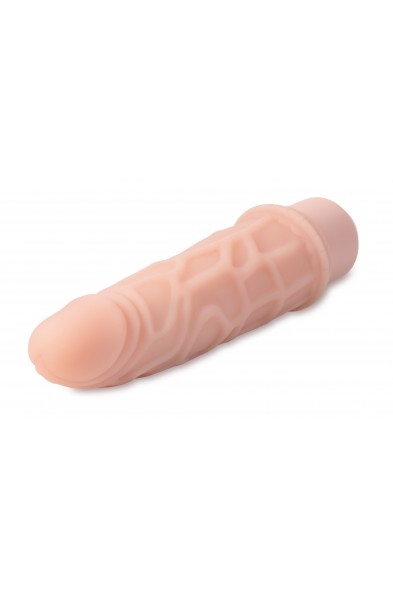Dr. Skin Silicone - Dr. Robert - 7 Inch Vibrating  Dildo -Beige