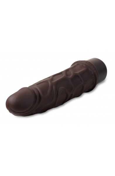 Dr. Skin Silicone - Dr. Robert - 7 Inch Vibrating  Dildo - Brown