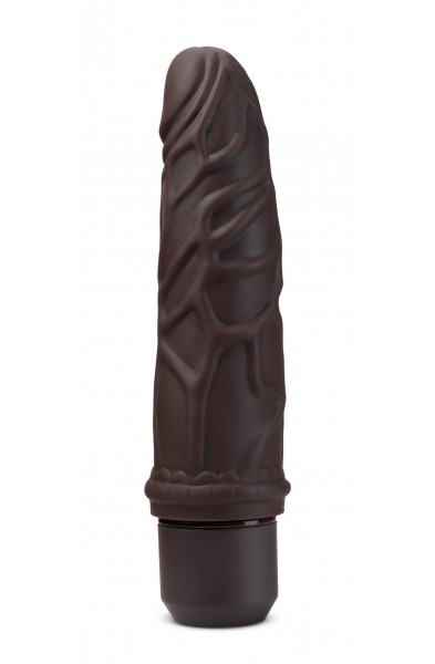 Dr. Skin Silicone - Dr. Robert - 7 Inch Vibrating  Dildo - Brown