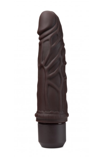 Dr. Skin Silicone - Dr. Robert - 7 Inch Vibrating  Dildo - Brown