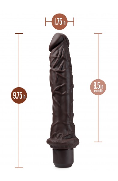 Dr. Skin Silicone - Dr. Richard - 9 Inch Vibrating Dildo - Brown
