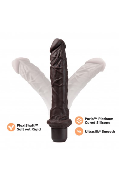 Dr. Skin Silicone - Dr. Richard - 9 Inch Vibrating Dildo - Brown