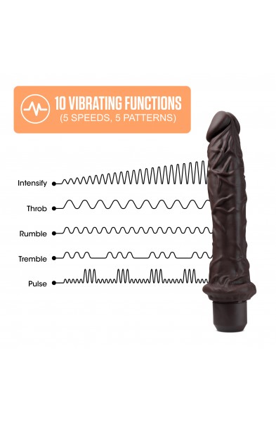 Dr. Skin Silicone - Dr. Richard - 9 Inch Vibrating Dildo - Brown