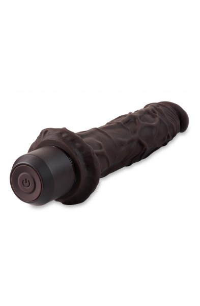 Dr. Skin Silicone - Dr. Richard - 9 Inch Vibrating Dildo - Brown