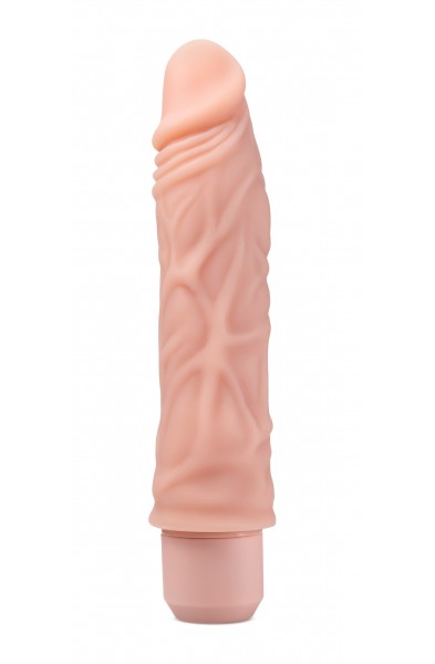 Dr. Skin Silicone - Dr. David - 8 Inch Vibrating  Dildo - Beige