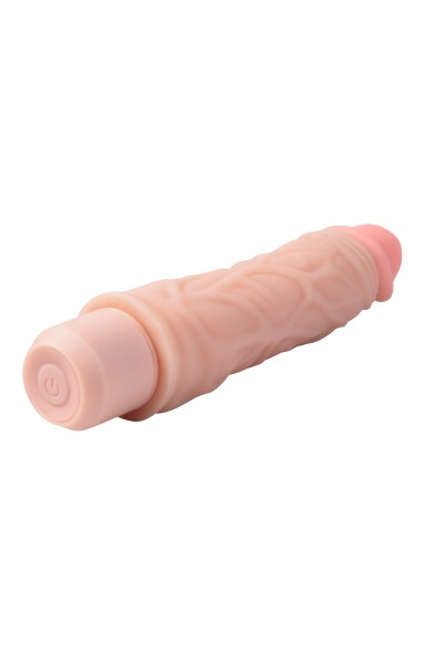 Dr. Skin Silicone - Dr. David - 8 Inch Vibrating  Dildo - Beige