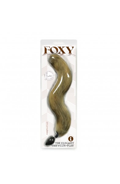 Foxy Fox Tail Silicone Butt Plug - Gold