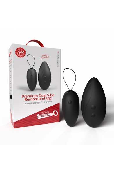 Premium Dual Vibe Remote and Egg - Black