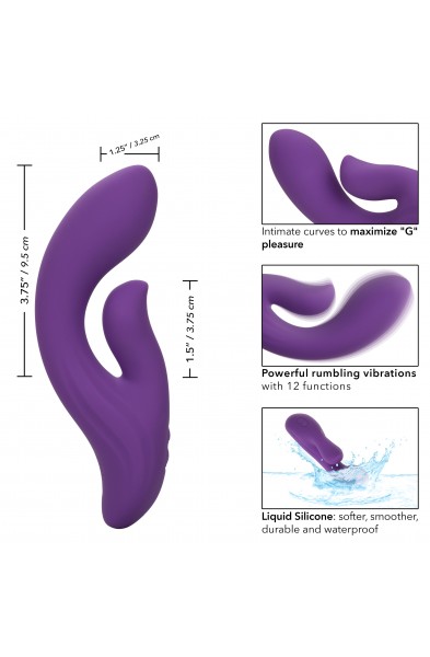 Stella Liquid Silicone Dual Pleaser - Purple