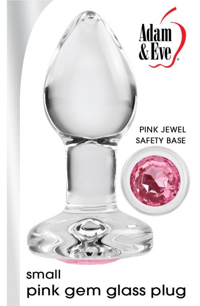 Pink Gem Glass Plug - Small - Pink