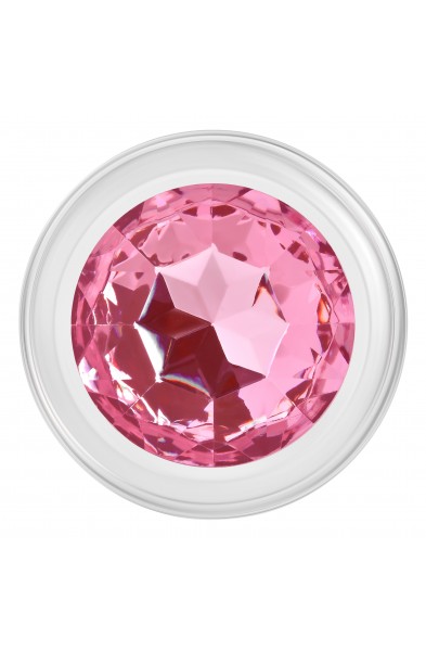 Pink Gem Glass Plug - Small - Pink