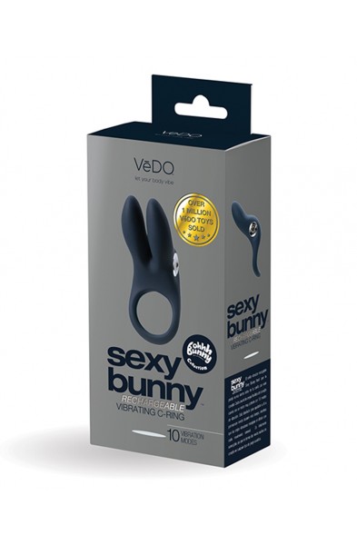 Sexy Bunny Rechargeable Ring - Black Pearl