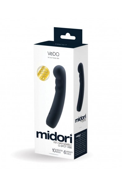 Midori Rechargeable G-Spot Vibe - Just Black