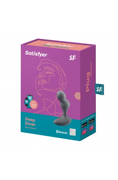 Deep Diver Plug Vibrator - Grey