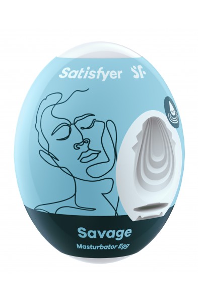 Satisfyer Masturbator Egg - Savage - Blue