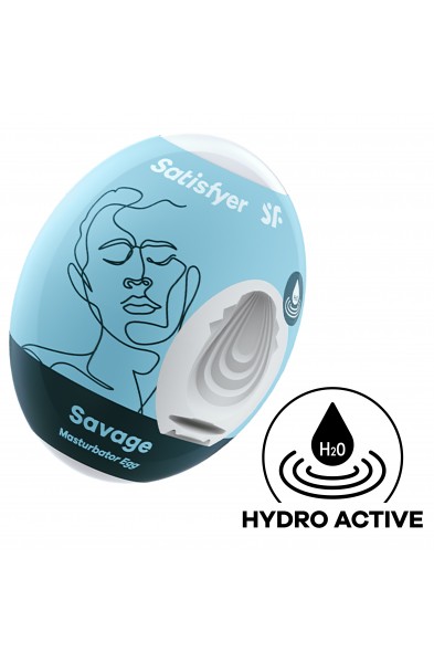 Satisfyer Masturbator Egg - Savage - Blue