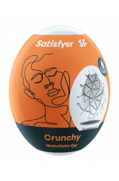 3 Pc Set Masturbator Egg - Crunchy - Orange