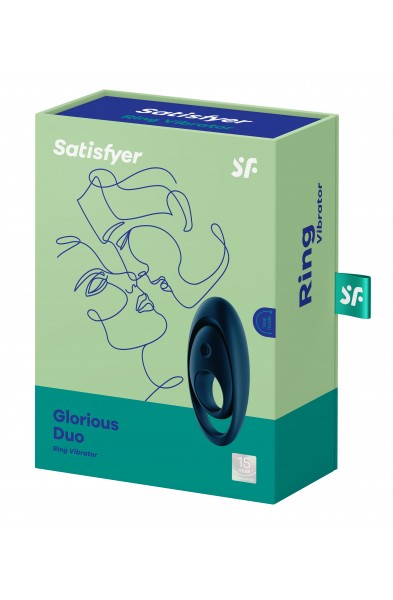 Glorious Duo Ring Vibrator - Dark Blue