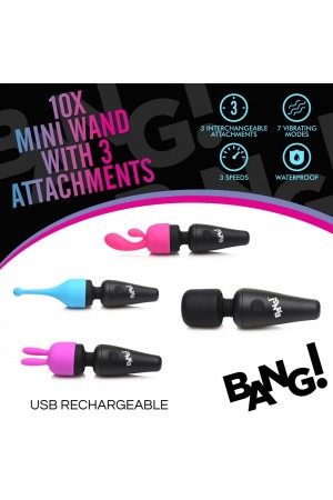 Bang - 10x Mini Wand With 3 Attachments