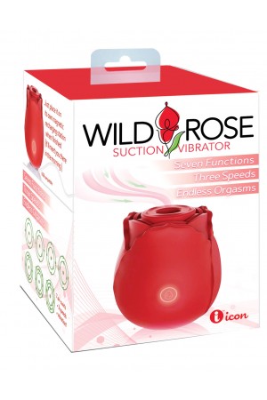 Wild Rose Suction Vibrator - Red