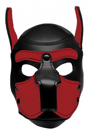 Spike Neoprene Puppy Hood - Red