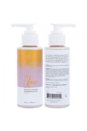 Glow Vanilla Cupcake Shimmer Lotion Gold 4 Oz