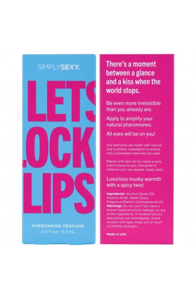 Simply Sexy Pheromone Perfume Lets Lock Lips 0.3  Oz