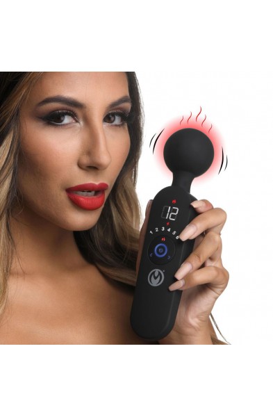 Thunder Wand 72x Silicone Heating Wand Massager - Black
